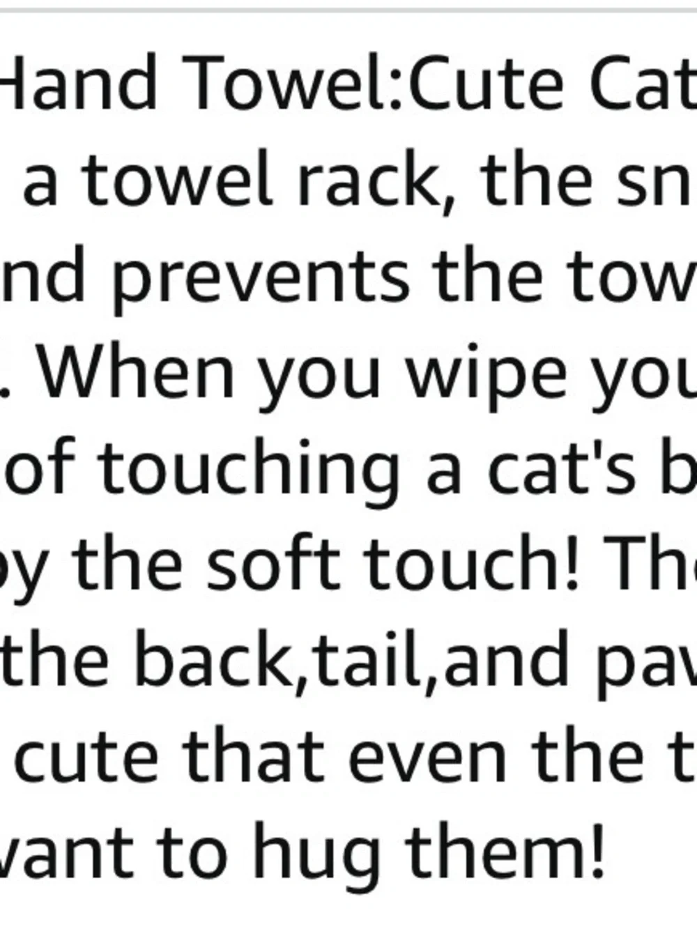 ✅ Cat funny hand towel - White and Brown